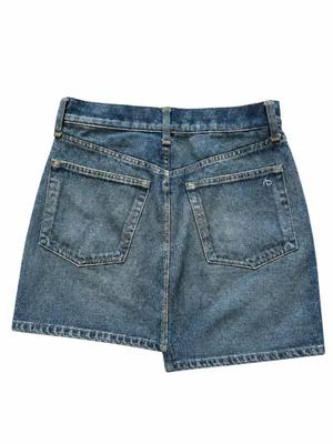 Rag & Bone Miramar denim jean mini asymmetrical skirt size 26 thumbnail 3