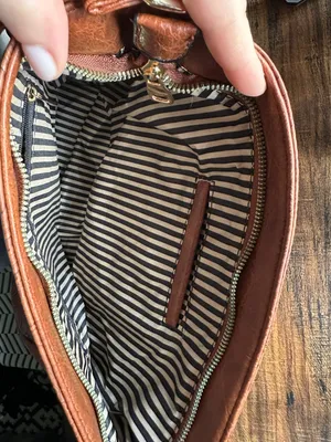 Alyssa Vegan Leather Western Style Bag Brown thumbnail 5
