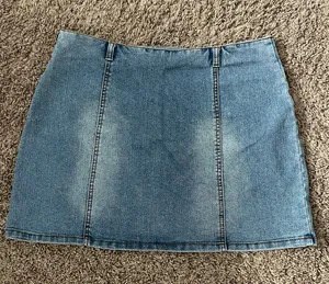 Denim Mini Skirt Blue Size 4 thumbnail 2