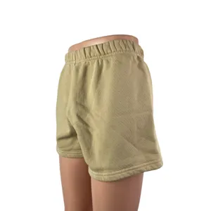 Aritzia TNA Cozy AF Tan Khaki Fleece High Rise Mini Lounge Sweat Shorts Size S thumbnail 3