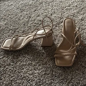 Marc Fisher Nude Strappy Heels thumbnail 2