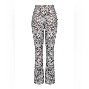 House of CB Mara‎ Silver Metallic Trousers NWOT size M thumbnail 2