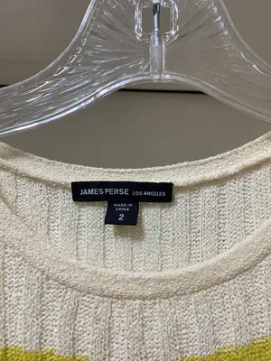 James Perse Sweater Dress Womens M Multicolor Stripe Knit Long Sleeve Bodycon thumbnail 3