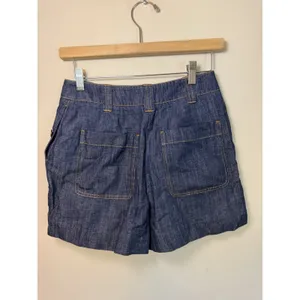 Reiss Ashby Linen Shorts Denim High Waisted Sz 2 NWT $175 thumbnail 8