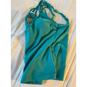 On The Beach Teal Blue Strappy Back Tankini Top Swimsuit Size 10 thumbnail 5