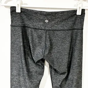 Lululemon Wunder Under 7/8 Pants Leggings Herringbone‎ Heather Gray Black Size 6 thumbnail 4
