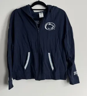 PINK Victoria's Secret Penn State Zip-Up Hoodie Size M thumbnail 1