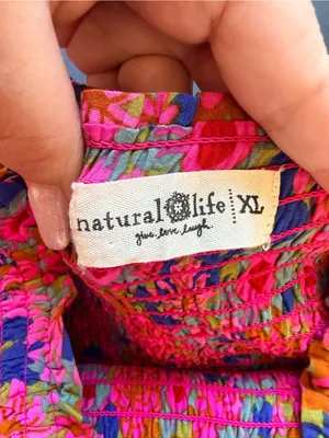 Natural Life convertible maxi skirt, floral print, front surplice slit, flowy XL thumbnail 2