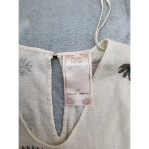 Free People New Romantics Size S/P Knit Top Gemstone Accents Short Sleeve thumbnail 2