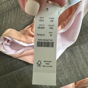 J.CREW NWT Ribbed high-rise cheeky bikini‎ bottom style BE808 Baby Pink Size M thumbnail 6