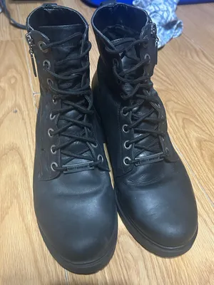 Women 9.5 Harley-Davidson Annetta black Leather mid heel combat style Boots thumbnail 7