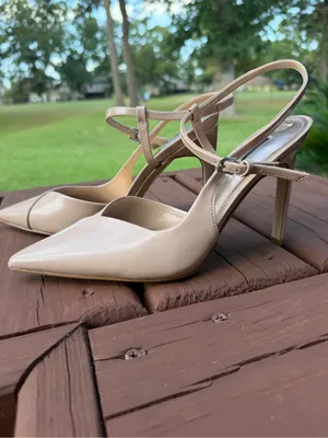 Nine West Franka Nude Patent Pointed Toe Stiletto Pumps 8.5M $95.99 thumbnail 6