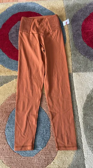 Outdoor Voices NWT Offline by Aerie Real Me 7/8 Leggings Ruched High Rise Orange Size Small thumbnail 1