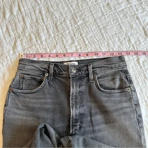 AGOLDE Pinch Waist Skinny Jeans 26 Interlude Black Grey thumbnail 5