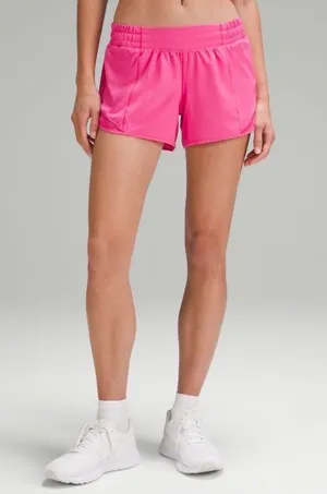 Lululemon Shorts Hotty Hot 4" Low-Rise 4 Sonic Pink thumbnail 1