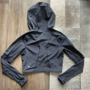 Lululemon cropped half zip athletic hoodie In Black thumbnail 11