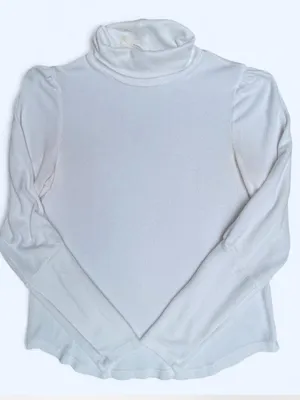 By Anthropologie White Turtleneck Top Classic Office Spring Capsulewardrobe S thumbnail 1