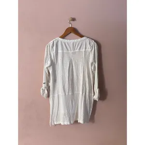 We the Free White 100% Cotton 3/4 Sleeve Top Size XS thumbnail 2