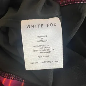 White Fox Strapless Bodycon Mini Dress Small Neon Pink Black Rave thumbnail 5