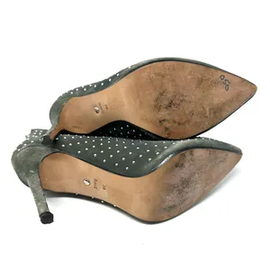 Raye Size 7.5 Boots‎ Gray Rhinestone Studded 4" Heel Back Zip Bootie Pointed Toe thumbnail 8