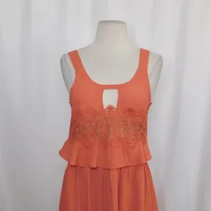 NEW!! FOR LOVE AND LEMONS Sienna Dress Lace Keyhole‎ Mini Party Romantic Small thumbnail 3