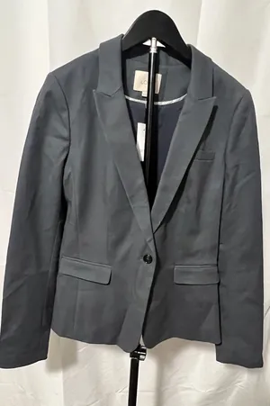 Ann Taylor LOFT Womens Slate Grey Single Button Blazer Jacket Size‎ 4T New thumbnail 1