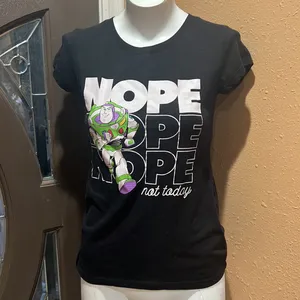 Disney toy story buzz light year black T-shirt thumbnail 2