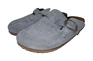 Maurices SuperCush Chloe Closed Toe Footbed Clogs Light Blue Buckle thumbnail 1