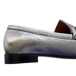 Like New Johnston & Murphy Leather Ali Bit Loafers Silver Size 9.5 Retail $158 thumbnail 3