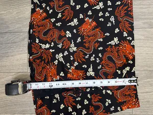 Zara Tattoo Core Y2K Dragon Mini Skirt Black Red Street Style Size L thumbnail 6