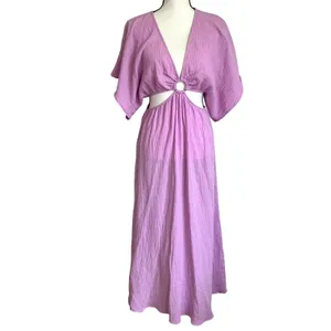 Show Me Your Mumu SMYMM Dana Cutout Midi Dress in Lilac‎ Purple thumbnail 3