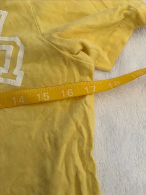 Abercrombie & Fitch size large Yellow baby Logo Tee flaw y2k preppy thumbnail 6