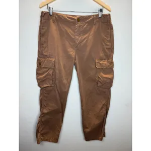 FRAME Cargo Pants Women 31 Washed Latte Straight Leg Utility RUSPT586 thumbnail 4