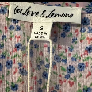 For Love And Lemons Pheobe Pink Floral Cut-Out Mini Dress NWT thumbnail 7