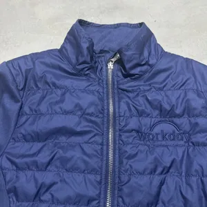 Peter Millar Women's Merge Hybrid Jacket SZ Small Navy Blue Workplace Logo Golf thumbnail 2
