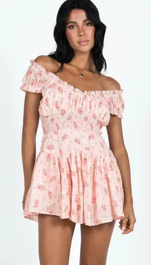 Princess Polly Anastasiya Pink Floral Mini Dress thumbnail 1