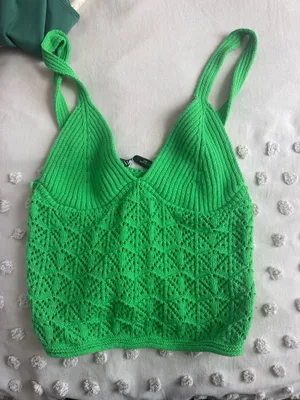 ZARA Green Knit Tank thumbnail 1