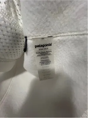 Patagonia Cream Teddy Sherpa Snap-T Pullover Fleece With Kangaroo Pocket thumbnail 6