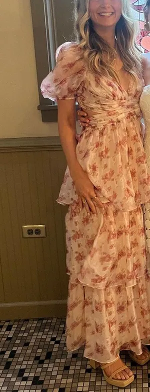 Floral Maxi Dress Lulus thumbnail 1