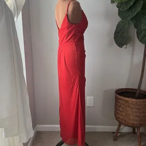 Azazie Deandra Rust Full Length Chiffon Bridesmaid Dress thumbnail 2