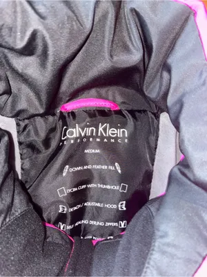 Calvin Klein Bright Pink Puffer Jacket with Black Panels thumbnail 4