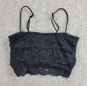 Urban Outfitters x Out from Under Womens Tube Top Medium Black Iris Lace Bra thumbnail 1