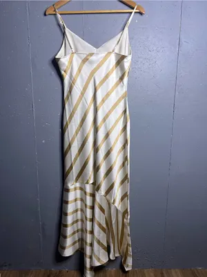 Steve Madden Stripe Pleated Waist Long Sleeve Shirtdress. Size Medium thumbnail 5
