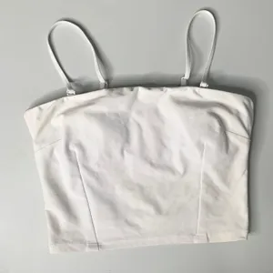 Alo Medium Bandeau Cami Top White FLAWED Yellow Stains thumbnail 1