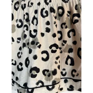 Jaclyn Intimates Pajama Set Womens Small Ivory Animal Print Button Top thumbnail 12
