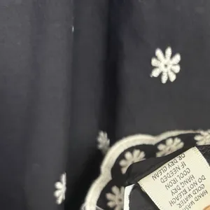 Adiva Black And White Floral Embroidered Cotton Top Size 1X‎ thumbnail 8