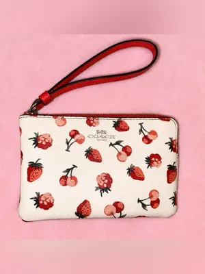Extremely Rare Coach Fruit Print Wristlet thumbnail 2