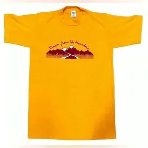 NEW | Vintage 80s Jerzee by Russell Single Stitch‎ T-Shirt | Mustard | Size S thumbnail 1