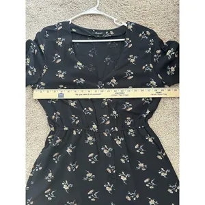 Madewell Daisy Print Button Up Boho Feminine Cottagecore Romper Size Large thumbnail 6