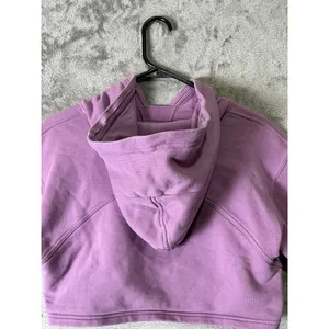 Lululemon All Yours Cropped Hoodie‎ Wisteria Purple Size 8 Athleisure Cozy Yoga thumbnail 4